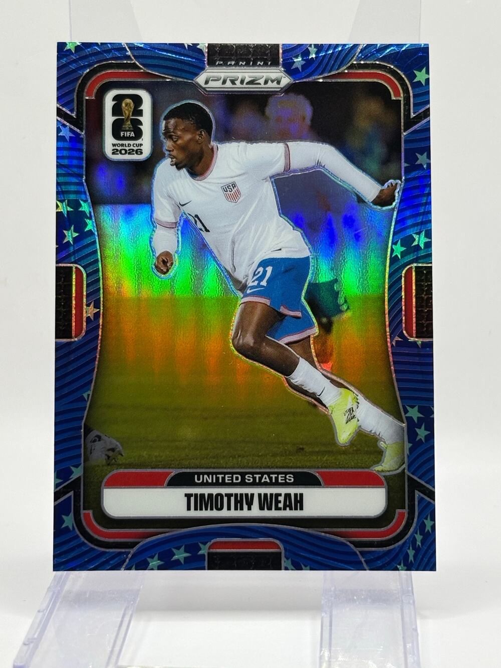 2026 Panini Prizm FIFA World Cup Timothy Weah Old Glory Prizm 51/94 SP USA